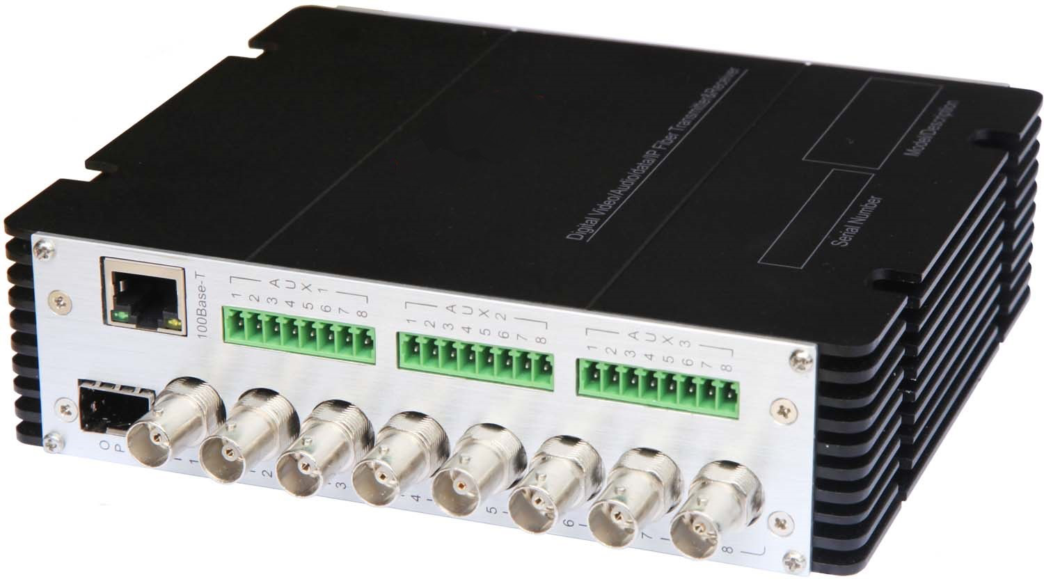 8路单向HD-SDI视频+16路双向数据+以太网综合业务数字视频光端机